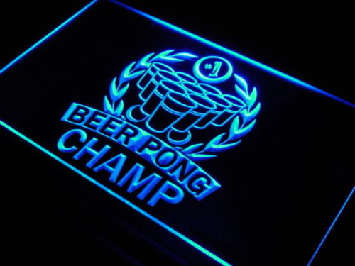 Beer Pong Champ No. 1 Bar Neon Light Sign